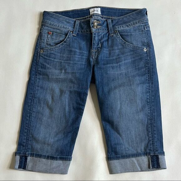 Hudson | Palerme Knee Cuffed Denim Shorts - Picture 1 of 8